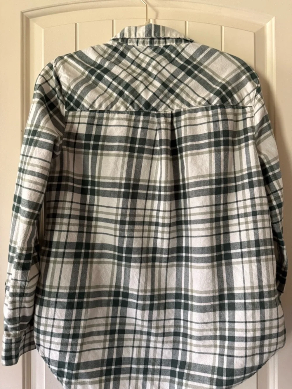 Dip Green and White Plaid Shirt.     Organic Cotton - Picture 6 of 7